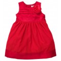 Adorable Red Satiny Dress with Tulle Underlay 